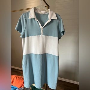 Comfty blue and white mini dress